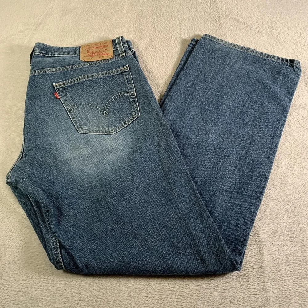 Vintage Levis 529 Jeans Men 38x34 (Tag 36x34) Blue Low Rise Straight Medium Wash